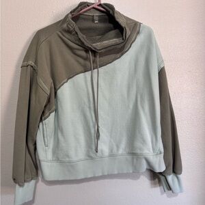 FP Movement by Free People Two-Tone Jacket in Olive and light blue